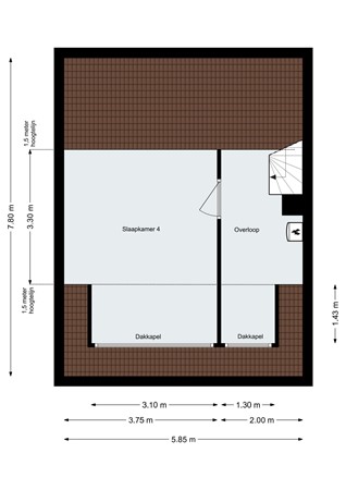 Floorplan - Gretrystraat 15, 4614 VE Bergen op Zoom